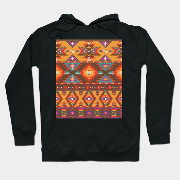 Native American Chevrons Hoodie by edwardecho